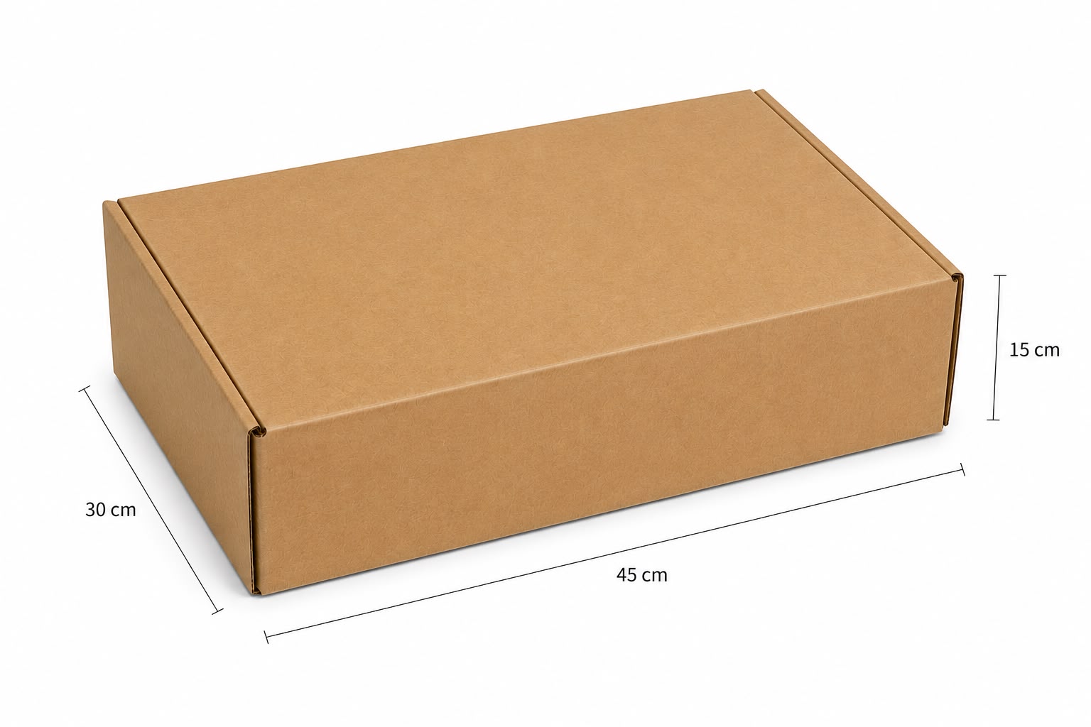 Mailer grande de cartón corrugado 45 × 30 × 15 cm